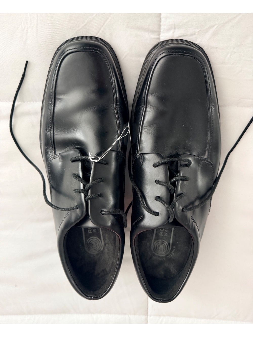 Rockport Waterproof Black Leather Men's Dress Shoes Size 10